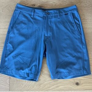 Travis Mathew Blue Flat Front Shorts